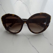 PRADA SPR 01Y Tortoise Shell Cat Eye Brown Tinted Sunglasses 54-19-140