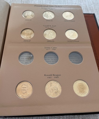 US Presidential One Dollar Coins 2007 - 2016 w/Proofs 117 coins Dansco albums - Picture 11 of 12