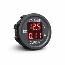 2-in-1 Voltmeterammeter 12vdc With Led Digital Display Red Color Red