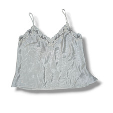 Victoria's Secret Women  s Vintage White Satin Lace Trim Camisole Size Medium