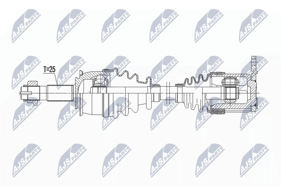 DRIVE SHAFT NPW-PL-137 FOR CHEVROLET OPEL MOKKA/X LUJ 1.4L LUD 1.7L 4cyl TRAX - Image 4