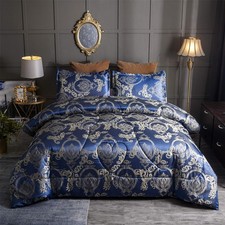 King Comforter Set Silk Blanket All Season Bed Comforter King Set Royal Blue ...
