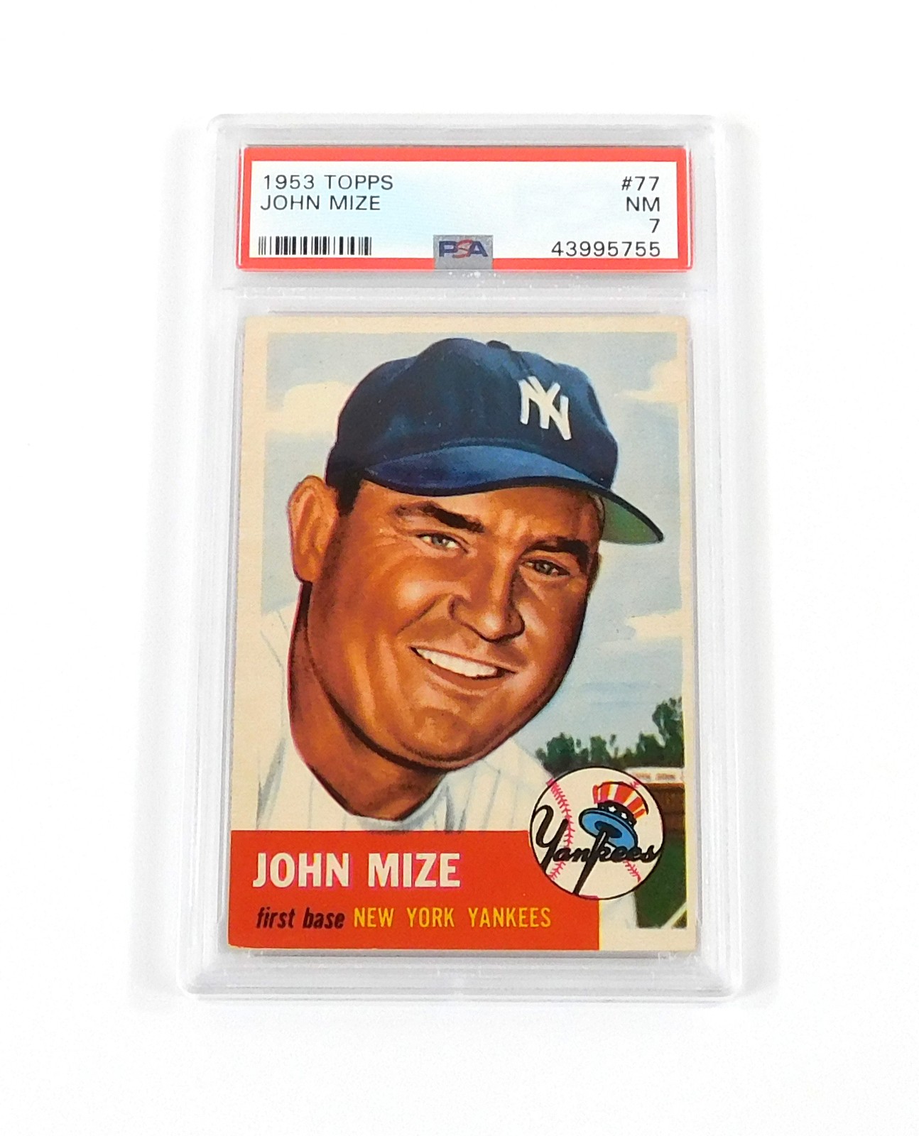 1953 Topps Baseball Johnny Mize #77 PSA 7 Nm