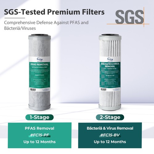 iSpring CW21-PFBV RV Filter: PFAS, Bacteria, Vírus Removal. Dual filters. - 第 4/7 張圖片