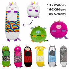 UK Sleeping Bag Happy Napping Napper FUNNY Pillow Warm Camping Unicorn Kids Gift