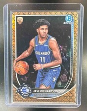 2025-26 Bowman #BCV-25 Jase Richardson RC Chrome Steel Metal Refractor /100