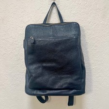 Zaino L.Credi blu navy ciottoli pelle italiana convertibile borsa design