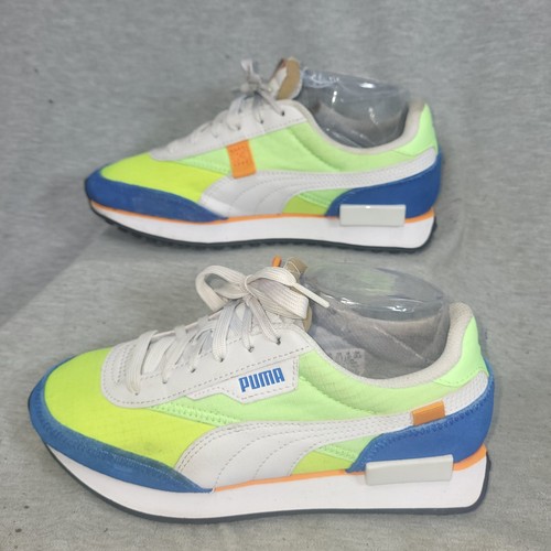 Puma Boys Future Rider Play On Yellow Running Shoes Sneakers Size 5.5C 372349-2 - Picture 4 of 10