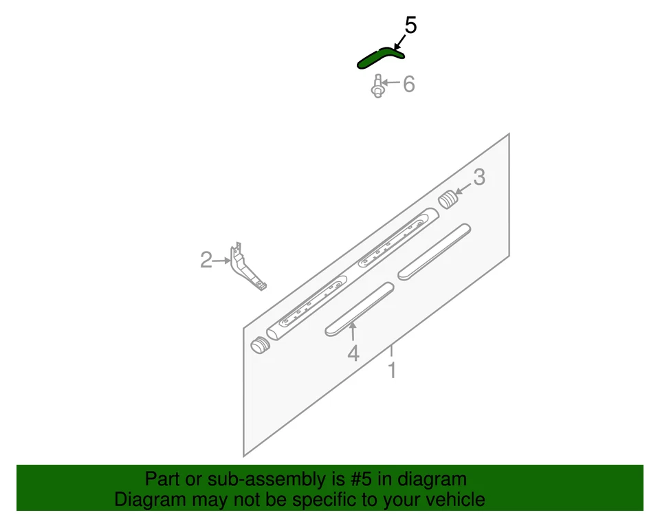 Genuine Nissan 2005-2021 Nissan Frontier - Drip Molding 73853-9BP1C - Image 3 of 3