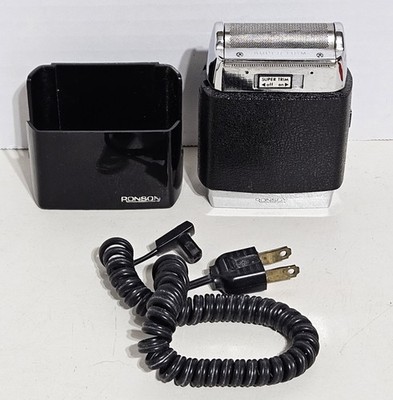 Ronson Super Trim Electric Shaver Razor Black Men's Vintage - TESTED