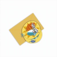 12X Frozen Olaf Sommer Gestanzte Einladungskarten Mit Umschlag Neu & Ovp