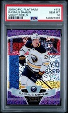 2019 O Pee Chee Platinum #113 Rasmus Dahlin Violet Pixels /399 GEM MINT PSA10