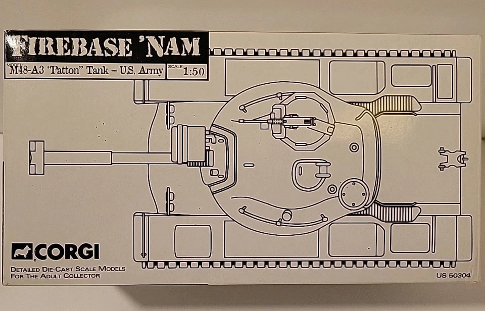 Corgi Firebase 'Nam  US Army M48A3 Patton 1/50 Scale Diecast Tank #US 50304 - Image 3 of 4