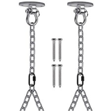 Set Of 2 Heavy Duty Porch Swing Hanging Chain Kit Hammock Chair Hardware For Ind