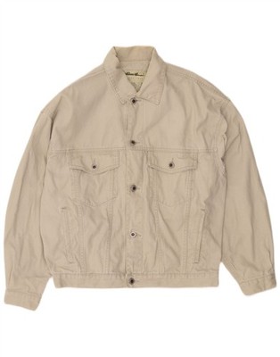 EDDIE BAUER Herren Bomberjacke UK 38 Medium Beige Baumwolle XW27