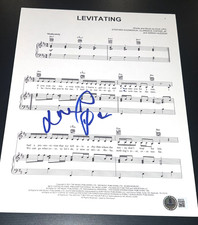 DUA LIPA SIGNED AUTOGRAPH SHEET MUSIC LEVITATING BECKETT BAS COA MSG RARE