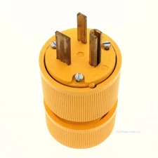 Pass & Seymour GED0651 Yellow Nylon Straight Blade Plug 2 Pole 3 Wire 50A 250V