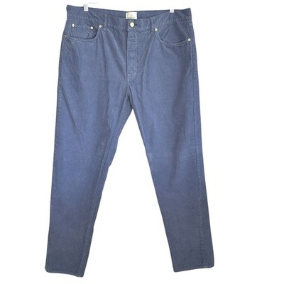 Sid Mashburn Corduroy Pants 40X32 Button Fly Straight Leg Mid Rise Periwinkle Bl