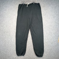 Vintage Russell Athletic Black Sweatpants Men’s XXL Fleece Baggy Made In USA 90s
