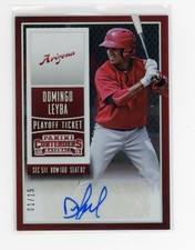 2015 Panini Contenders Playoff Ticket Auto Domingo Leyba 01/15 Arizona Prospect