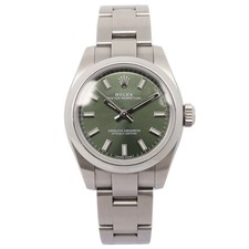 Rolex Oyster Perpetual 26 Steel Green Dial Ladies Automatic Watch 176200
