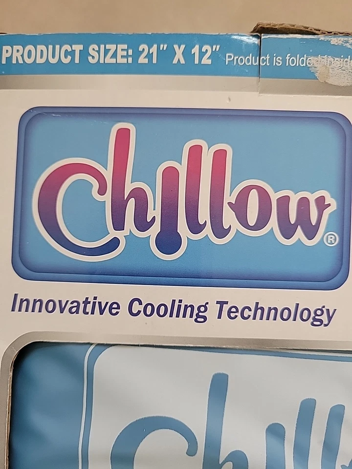 Cooling Pillow Soothing Relief Sleep As Seen on TV CHILLOW 12"x21"NEW Open Box - Image 4 of 4