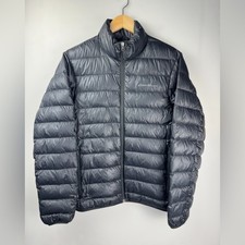 Eddie Bauer Men's Packable Down Water Resistant Nylon Puffer Coat Jacket Black S