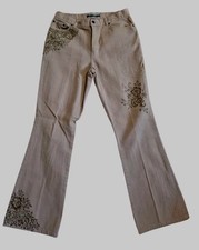LAUREN JEANS CO. RALPH LAUREN Womens Beige Denim Jeans Floral Print Sz 12