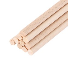 Wooden Dowel Rods, 3mm 1/8 x 8 Inch Round Wooden Rod for DIY,Pack of 10