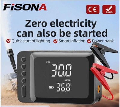 Jump Starter with Air Compressor, Portable 6000A Car Battery Jumper Starter 12V