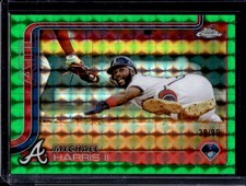 2025 Topps Chrome Michael Harris II Green Geometric Refractor #/99 Braves