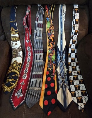 Rare Vintage Six (6) Men Ties