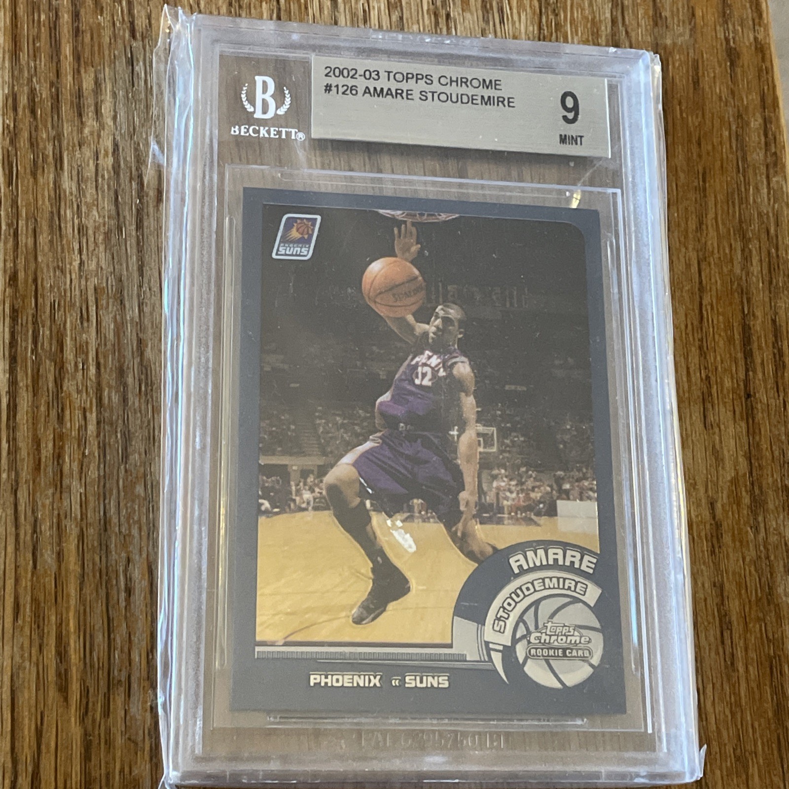 2002-03 Topps Chrome Amare Stoudemire Amar'e #126 BGS 9 MINT Rookie RC