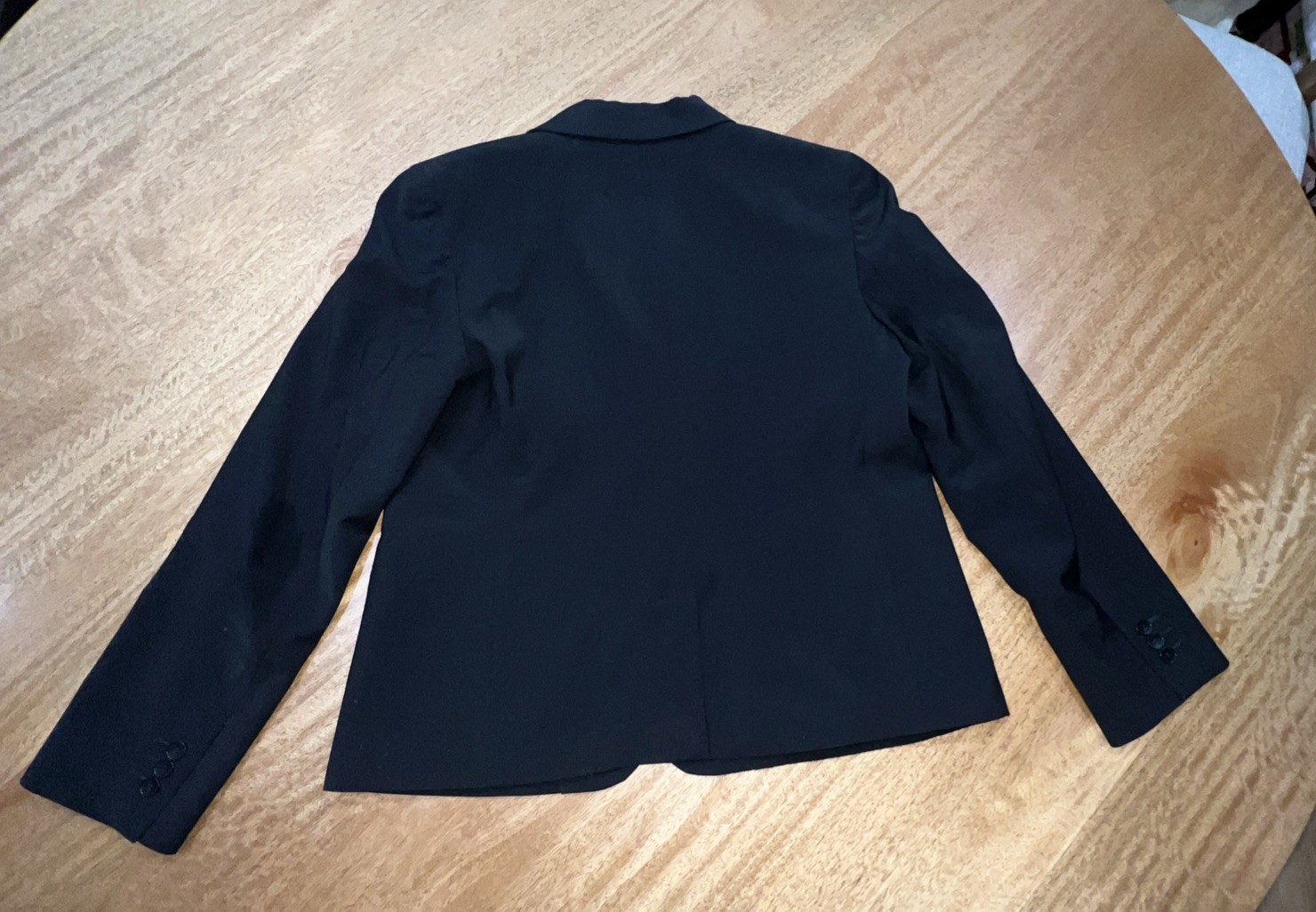 Talbots Wool Three Button Blazer Jacket Black Wom… - image 4