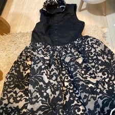 alice + olivia Sleeveless Flare Dress Black/White