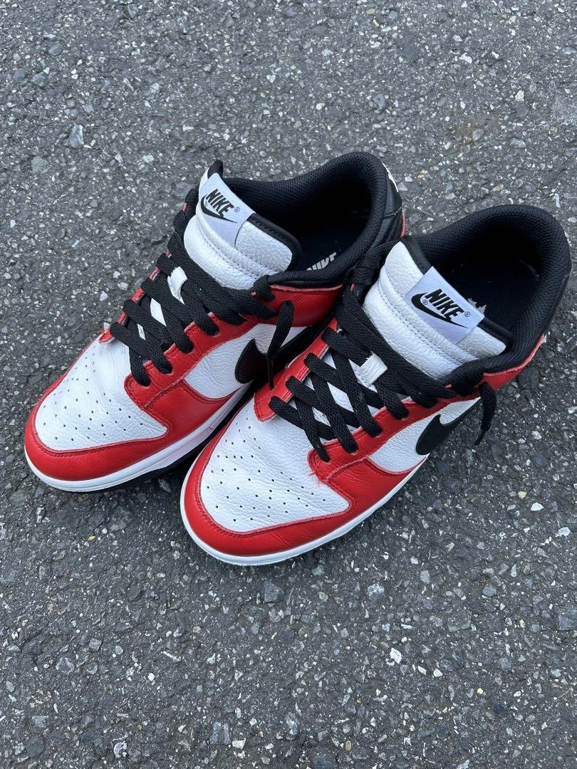 Nike Dunk Low "Chicago" Uomo US 8.5 Sneakers Usate in Tela