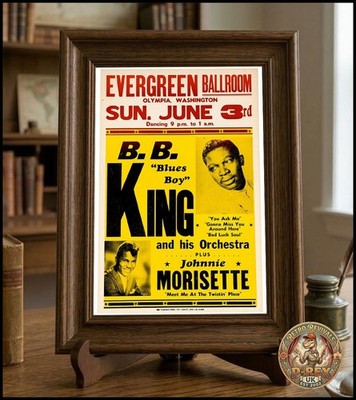 BB King 1962 Repro Tour Poster Foto - 12''x8''