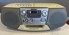 Sony CFD-V17 CD Cassette Boombox Mega Bass AM/FM Radio Beige  Silver