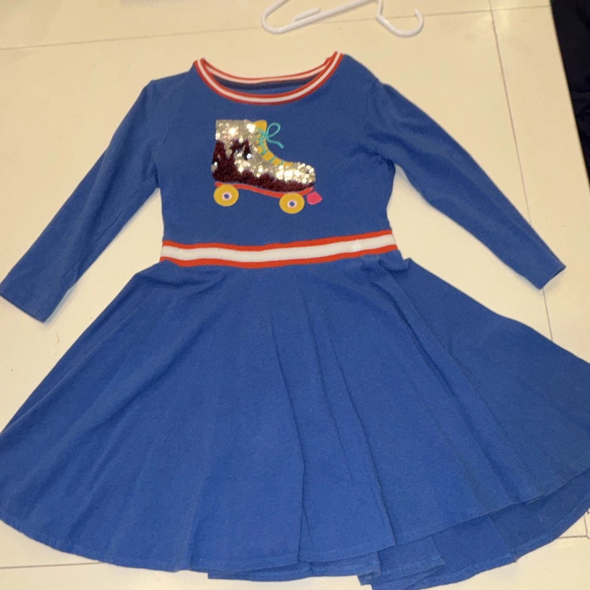 mini boden skater dress Mini Boden Toddler Starboard Blue Festive