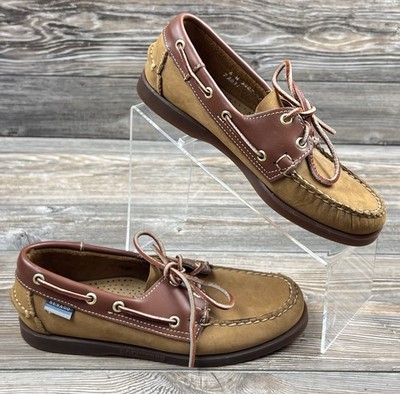 SEBAGO Spinnaker Men s 6 Boat Shoes Tan Nubuck Leather Classic Preppy Nautical