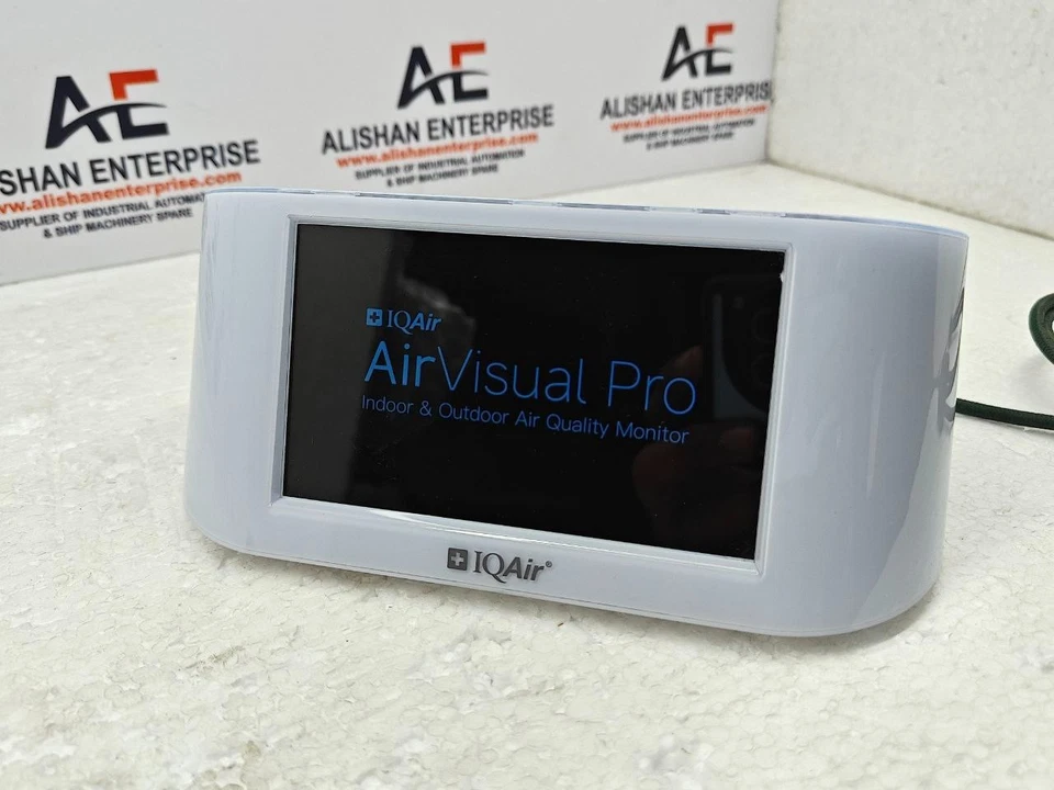 Monitor de calidad del aire IQAir AirVisual Pro PM2.5 CO2 AQI temperatura humedad blanco Foto 2 de 4