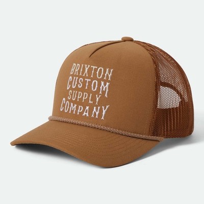 BRIXTON WHEATON MP TRUCKER MESH SNAPBACK CAP COPPER