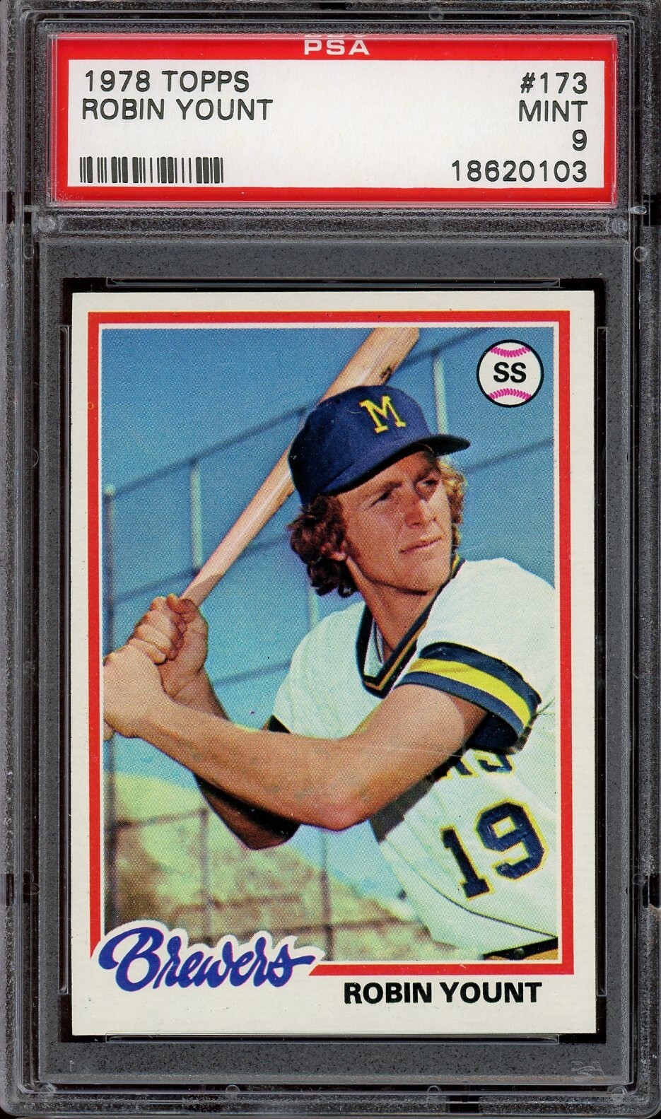 1978 Topps Baseball #173 Robin Yount PSA 9