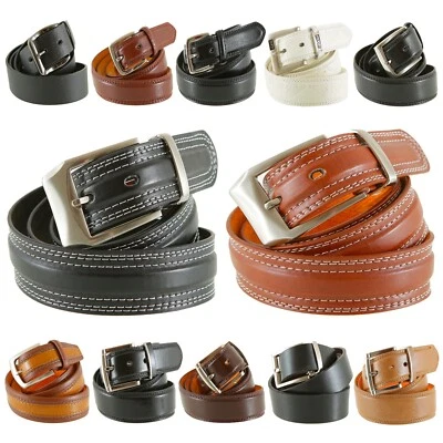 MY! BELT Gürtel Herren & Damen Jeans Mode Casual Fashion Basic Schnalle Trend PU Leder