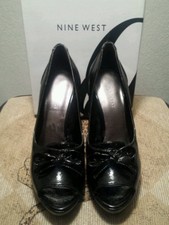 Nine West Decors Black Patent Leather Size 7.5