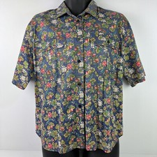 Vintage Valley Road Made in Australia Short Sleeved Button Up Floral Shirt Women