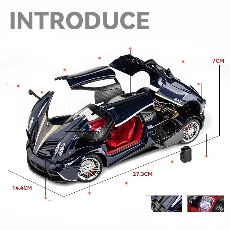 ✅Voiture de sport 1/18 Pagani Huayra 1:18 Scale Diecast Car New Item Collection - Photo 2/4