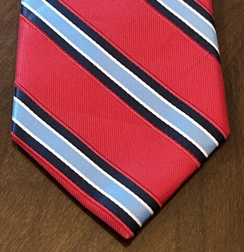 Izod Red Blue 100% Polyester Men’s Neck Tie Made In China