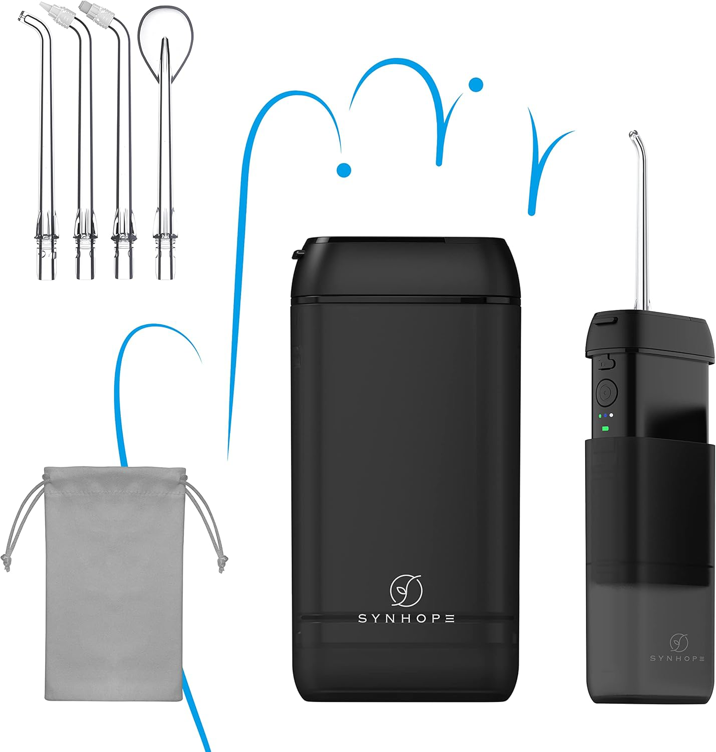 Portable IPX7 Waterproof Cordless Water Flosser with 3 Modes for Braces Care