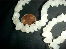 24 VINTAGE GENUINE QUARTZ MILKY AGATE 8mm. to 10mm. NUGGET BEADS L445